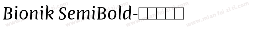 Bionik SemiBold字体转换